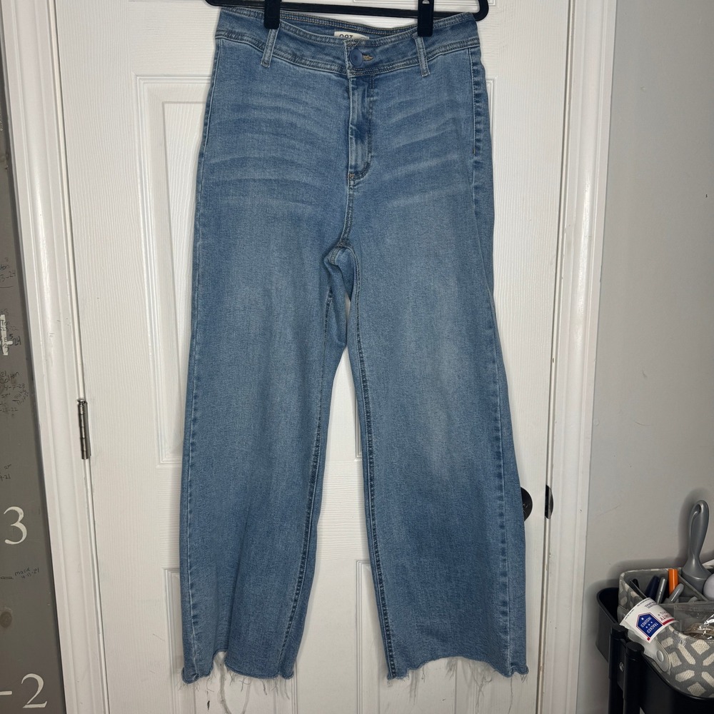 OAT‎ NY Wide Leg Medium Wash Denim Jeans Size 10/30